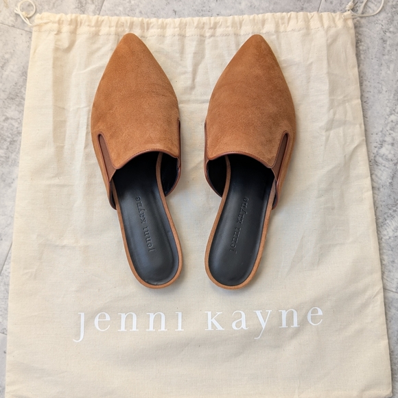 Jenni Kayne Tan Suede Pointed Mules - Picture 1 of 11